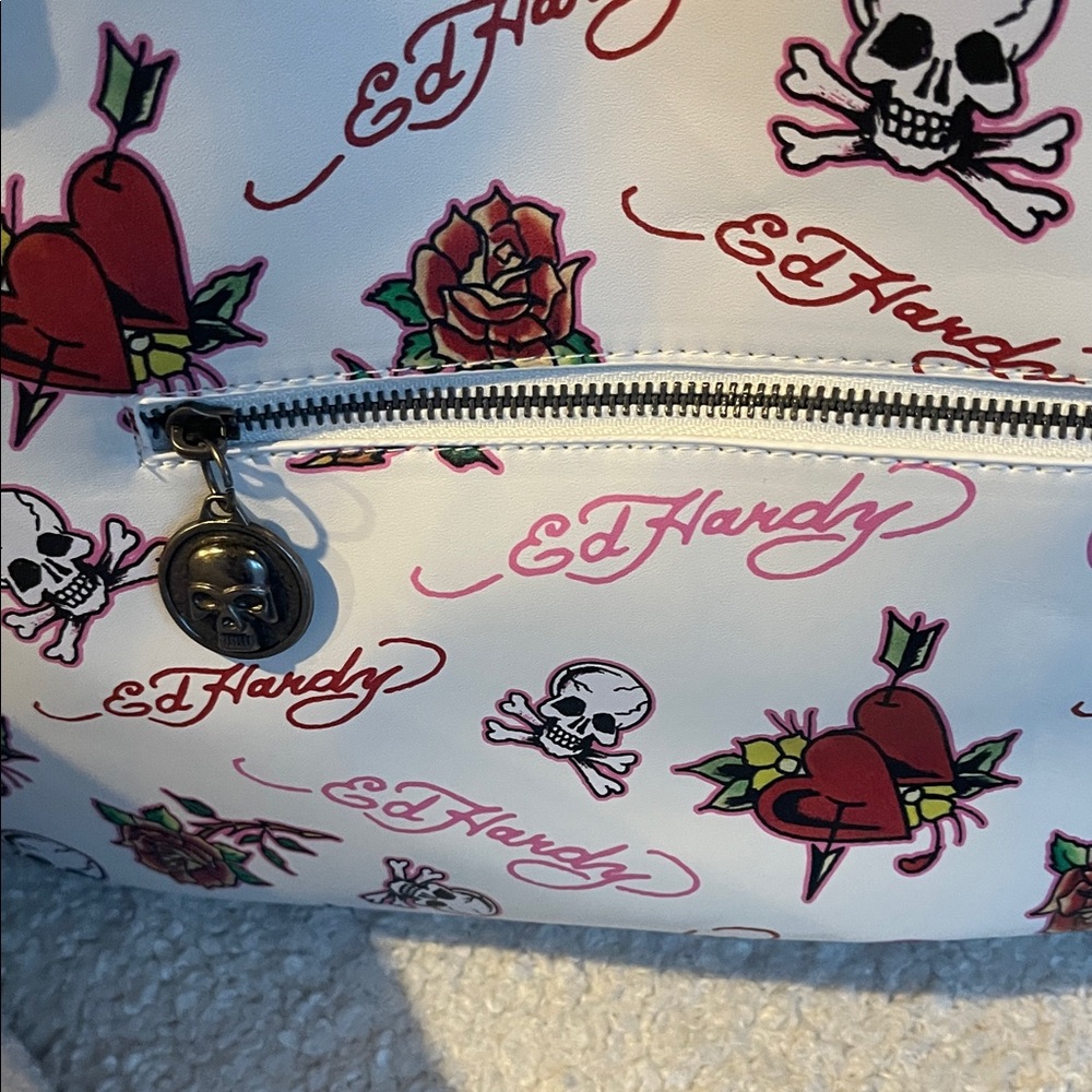 Ed Hardy Skull and Rose Shoulder Bag - Picture 8 of 15
